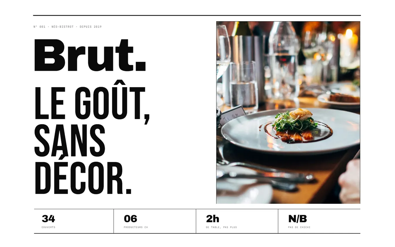 Site web pour un restaurant