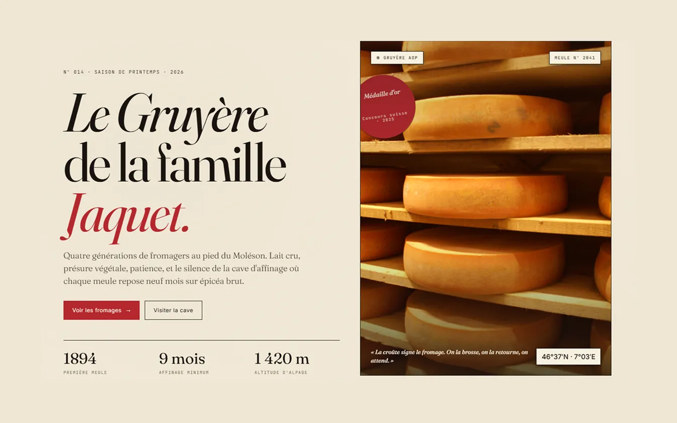 Site web pour un artisan alimentaire